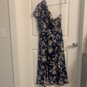 Floral One Shoulder Midi Dress